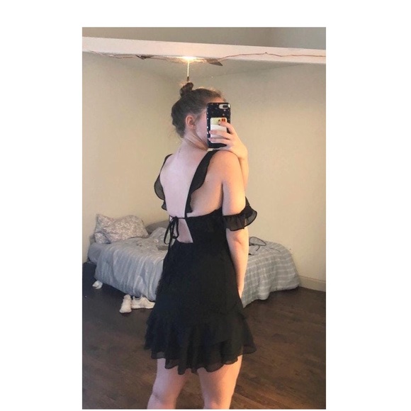 Black Ruffle Dress - Picture 3 of 3